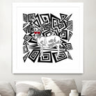 Goat In Red Sunglasses Abstract by TheArtOf Vikki on GIANT ART - black digital drawing