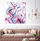 Liquid Marble - Pink and Blue by Dominique Van Roey on GIANT ART - pink photo manipulation