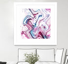 Liquid Marble - Pink and Blue by Dominique Van Roey on GIANT ART - pink photo manipulation