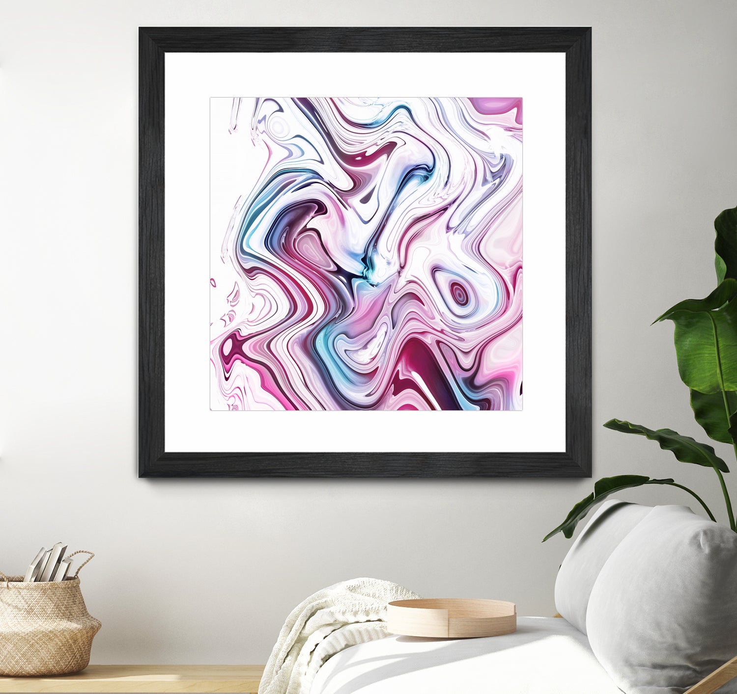 Liquid Marble - Pink and Blue by Dominique Van Roey on GIANT ART - pink photo manipulation