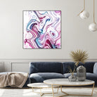 Liquid Marble - Pink and Blue by Dominique Van Roey on GIANT ART - pink photo manipulation