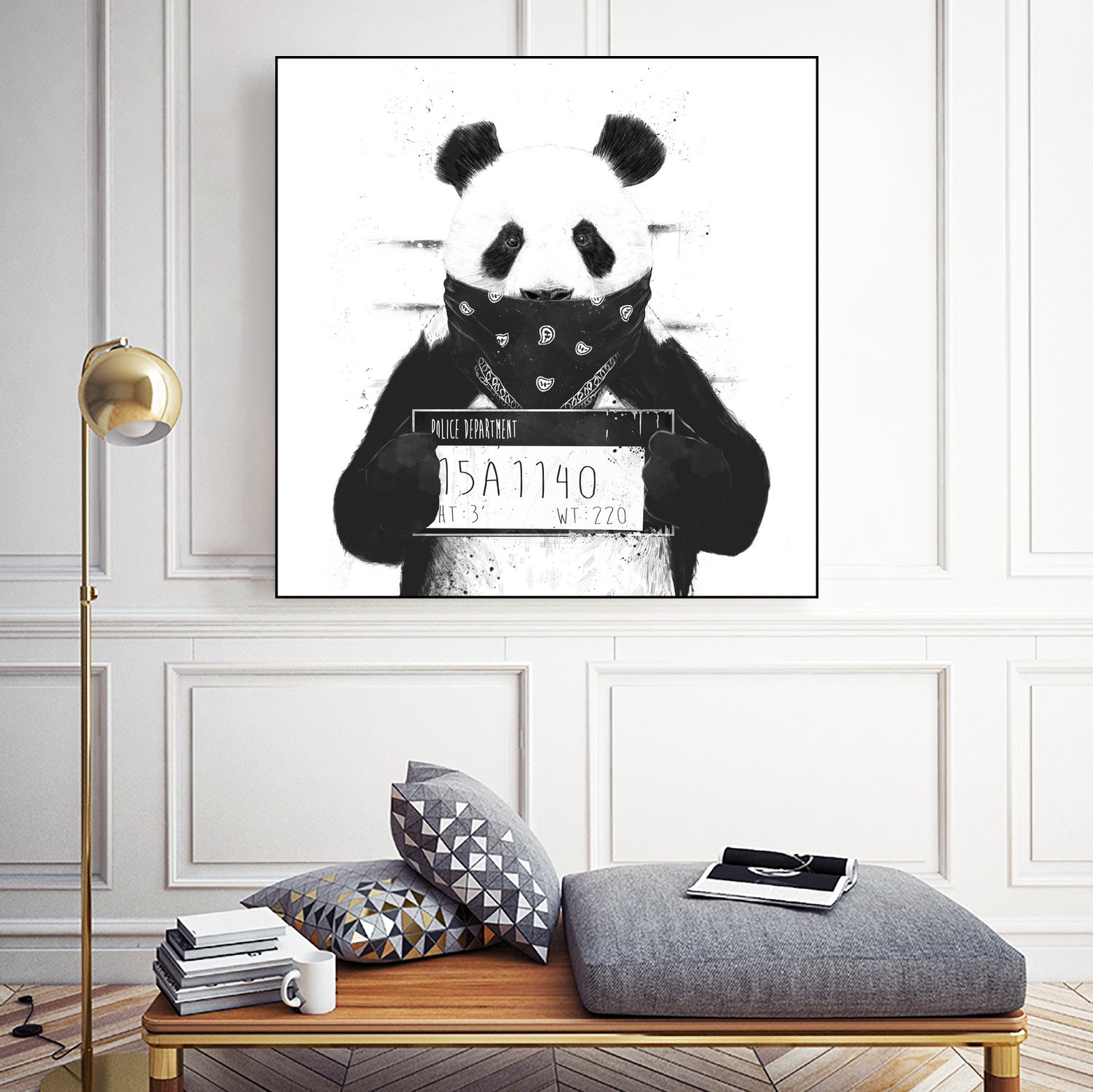 Bad panda by Solti Balázs on GIANT ART - white digital drawing