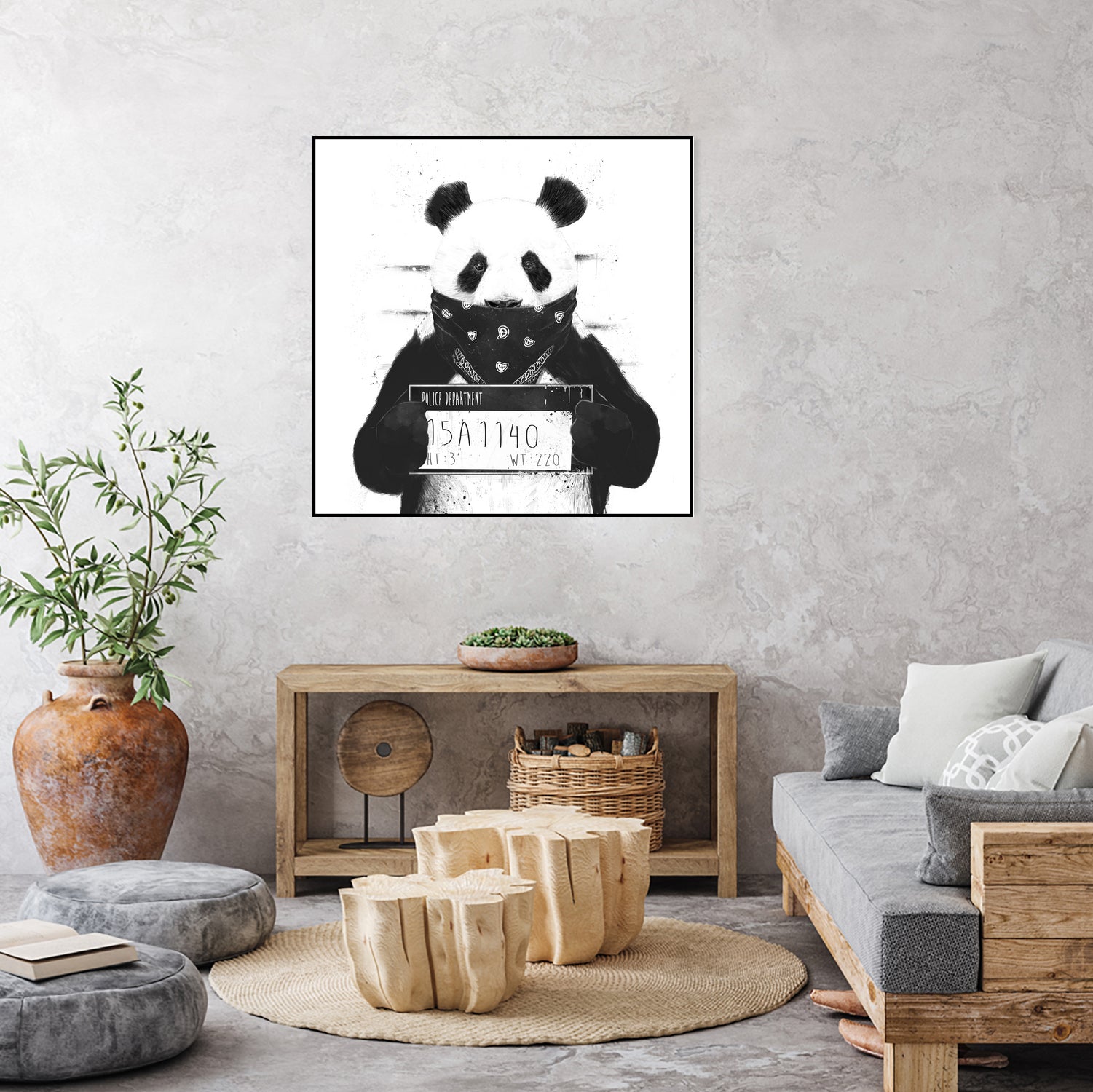 Bad panda by Solti Balázs on GIANT ART - white digital drawing