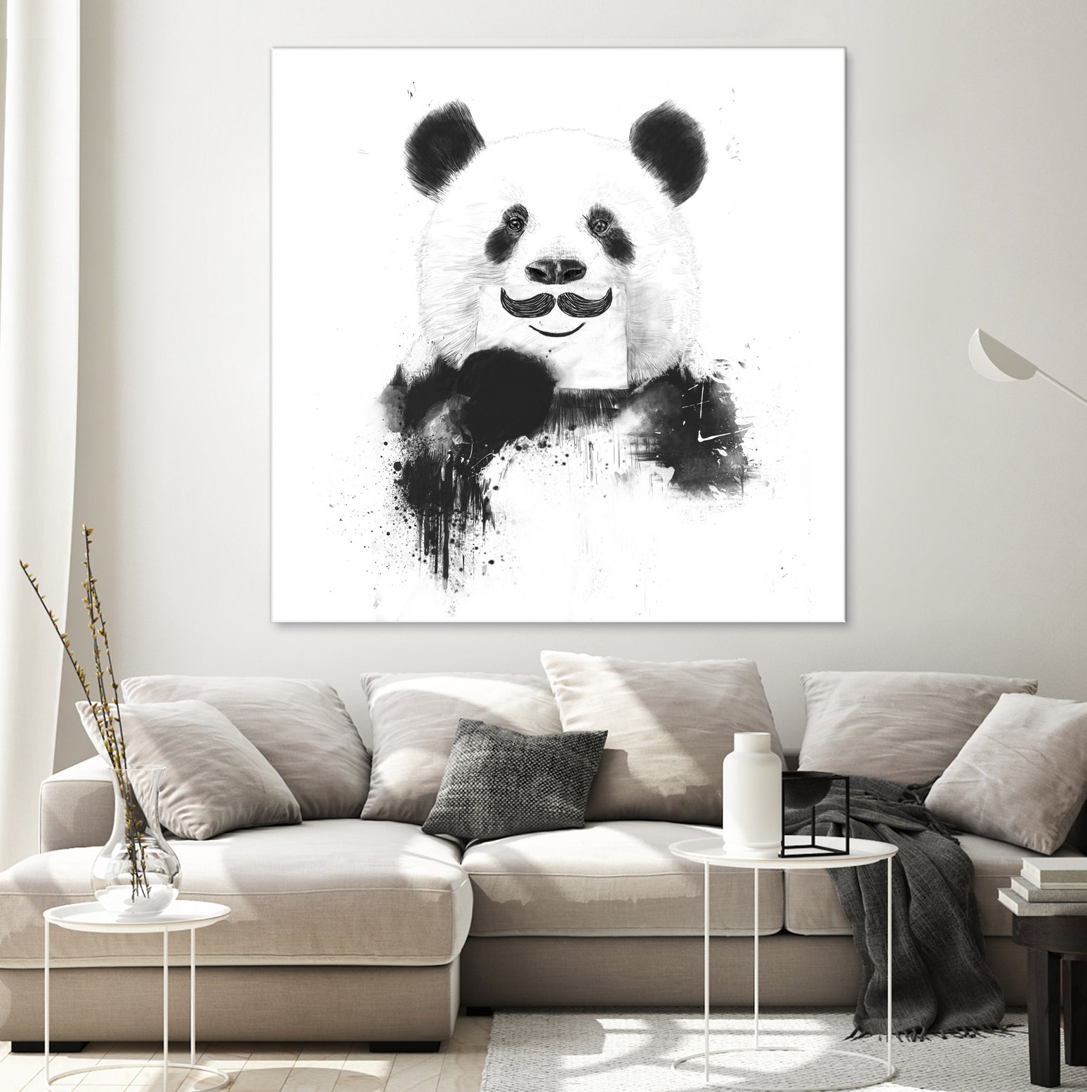 Funny panda by Solti Balázs on GIANT ART - white digital drawing