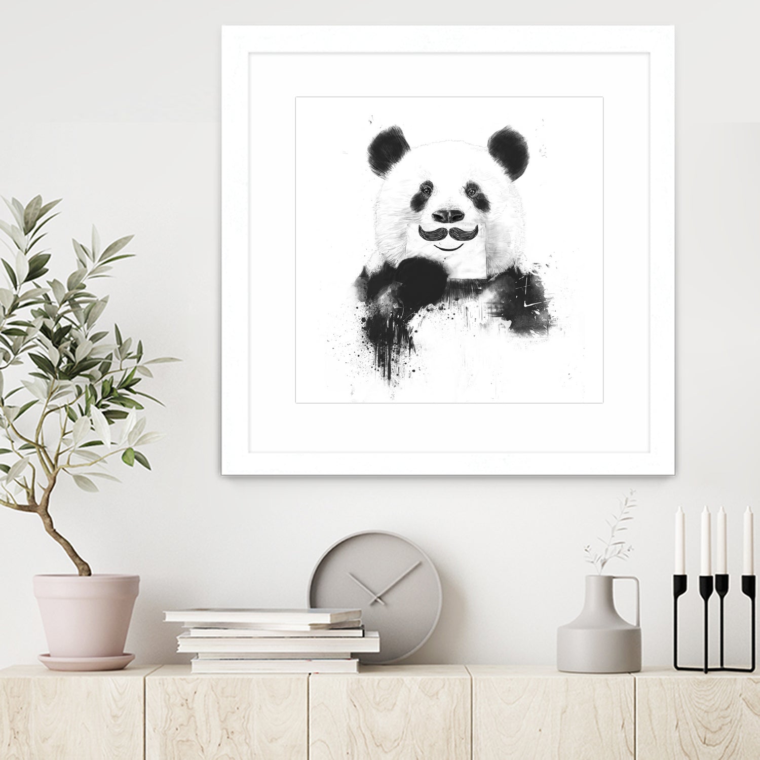 Funny panda by Solti Balázs on GIANT ART - white digital drawing