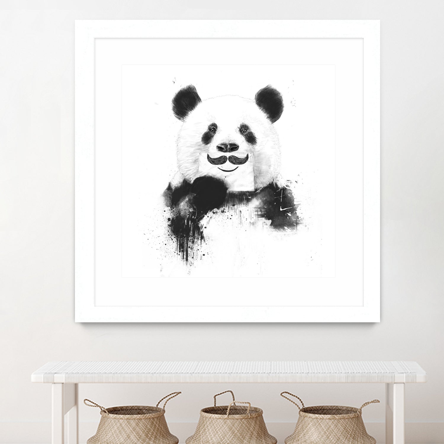 Funny panda by Solti Balázs on GIANT ART - white digital drawing