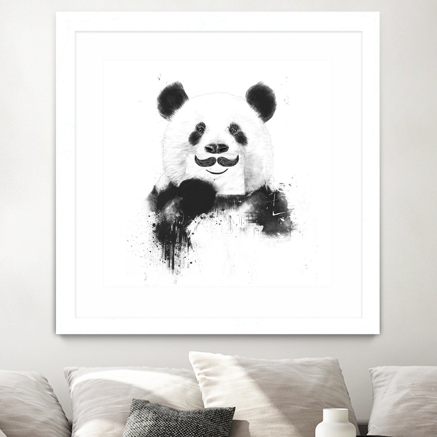 Funny panda by Solti Balázs on GIANT ART - white digital drawing