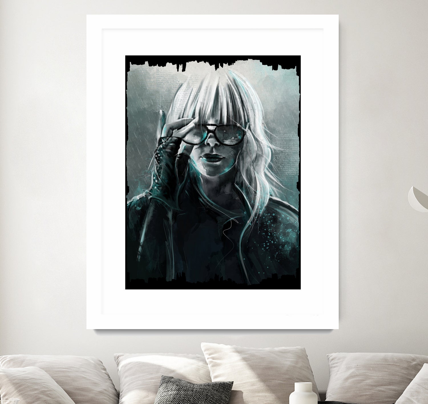 Atomic Blonde by Claudio Tosi on GIANT ART - blue digital painting