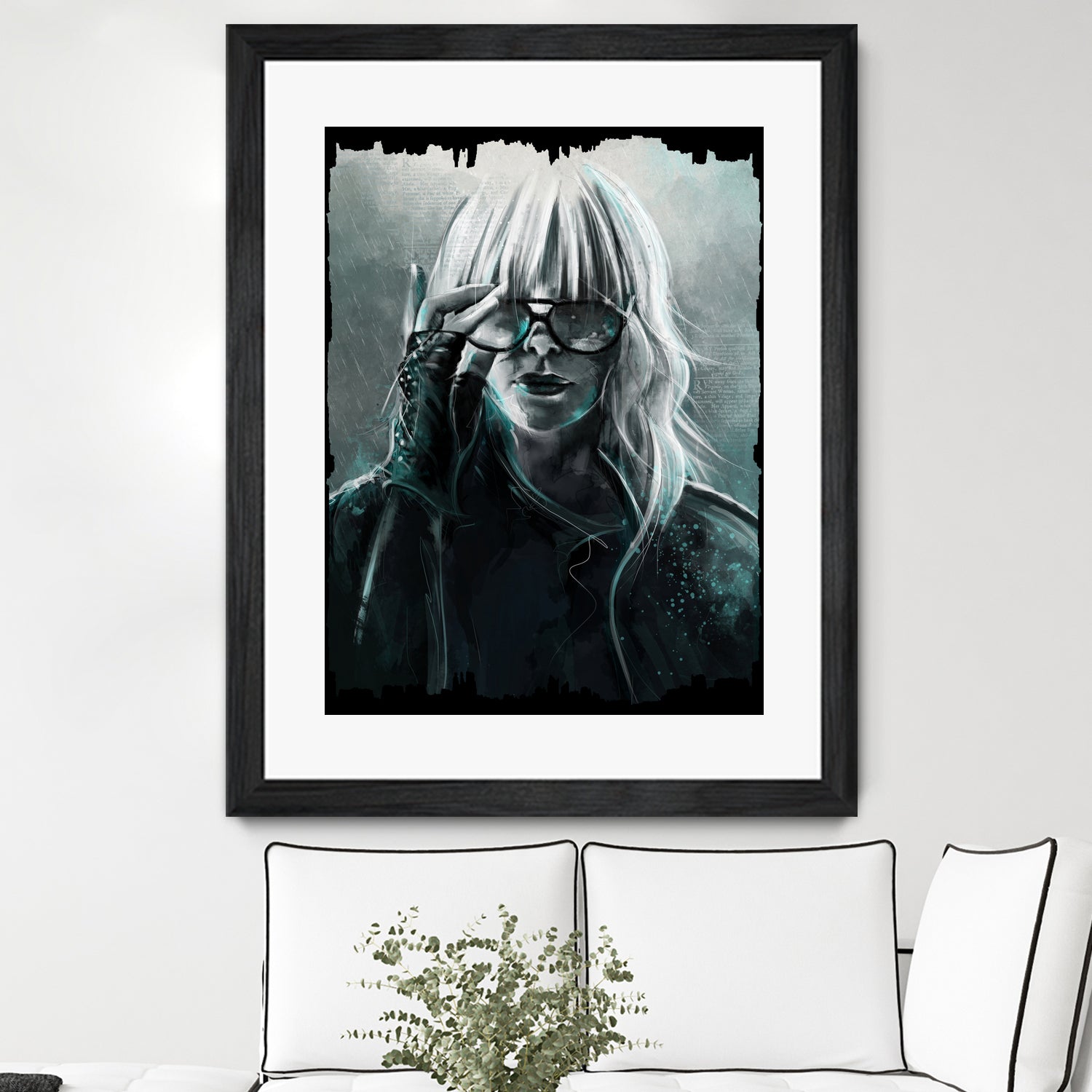 Atomic Blonde by Claudio Tosi on GIANT ART - blue digital painting