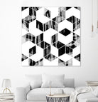 Elegant Black and White Geometric Design by Brigitte Carre on GIANT ART - black digital painting