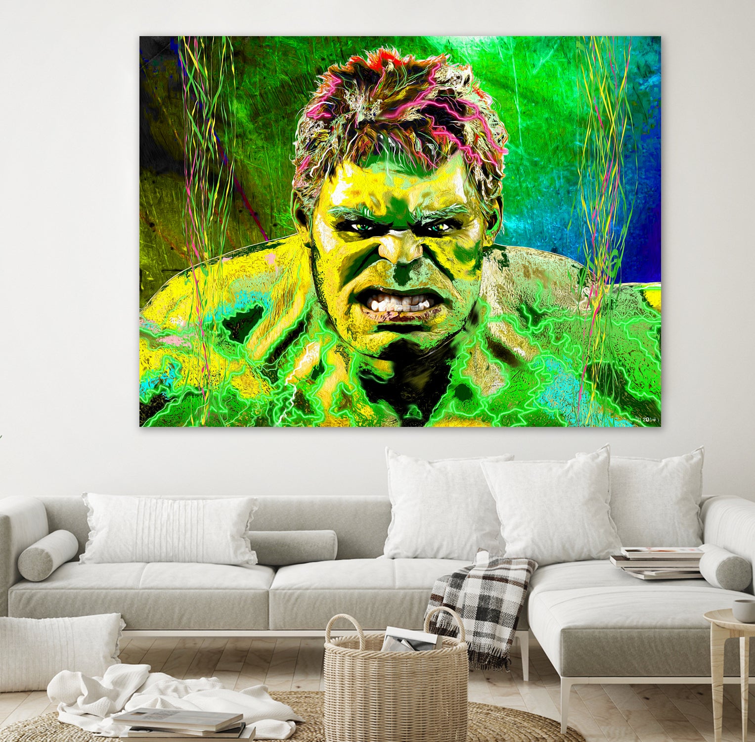 The Incredible Hulk by Daniel Janda on GIANT ART - fuchsia digital painting