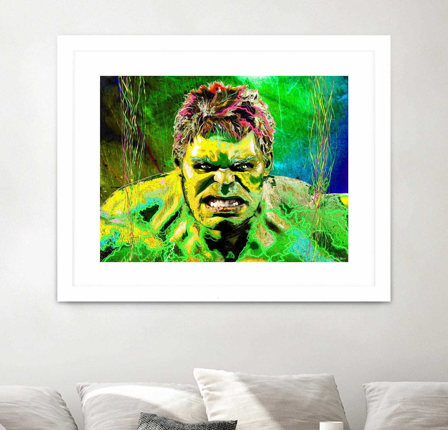 The Incredible Hulk by Daniel Janda on GIANT ART - fuchsia digital painting