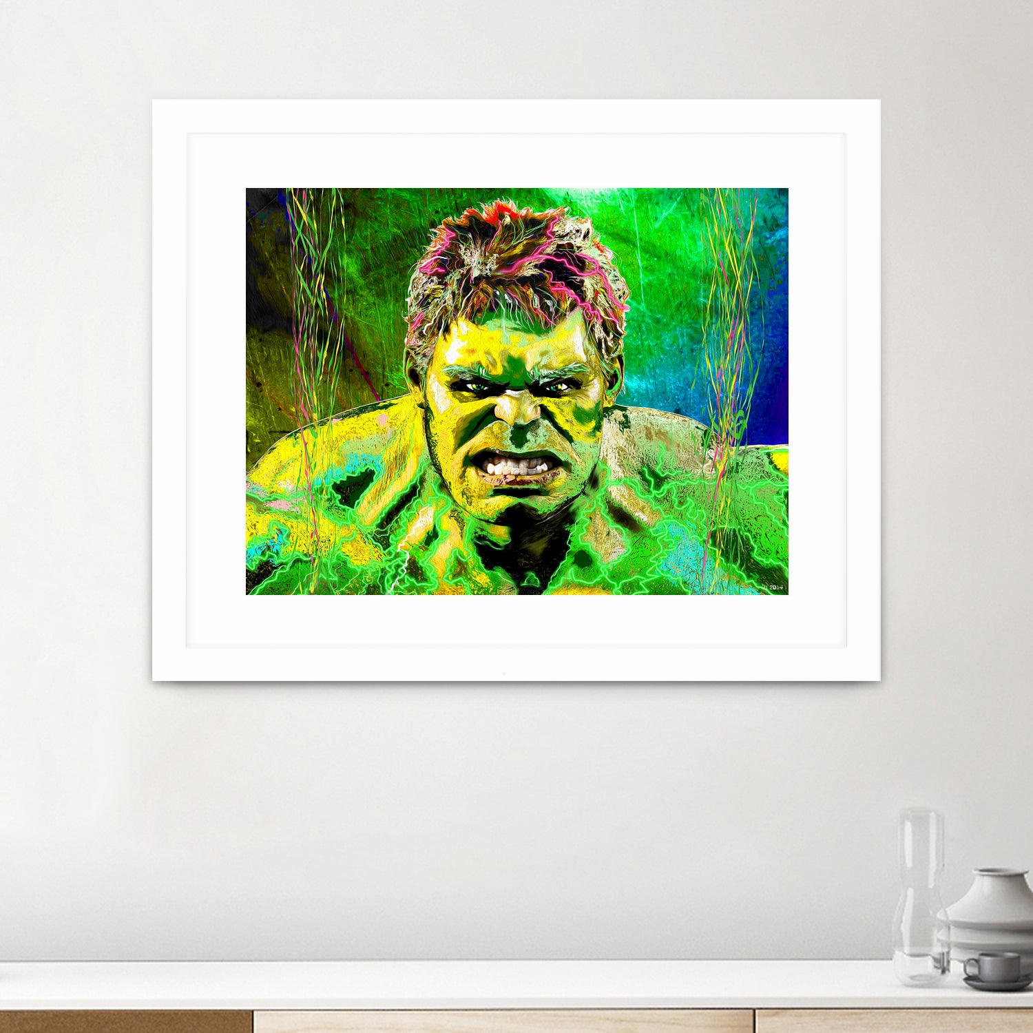 The Incredible Hulk by Daniel Janda on GIANT ART - fuchsia digital painting