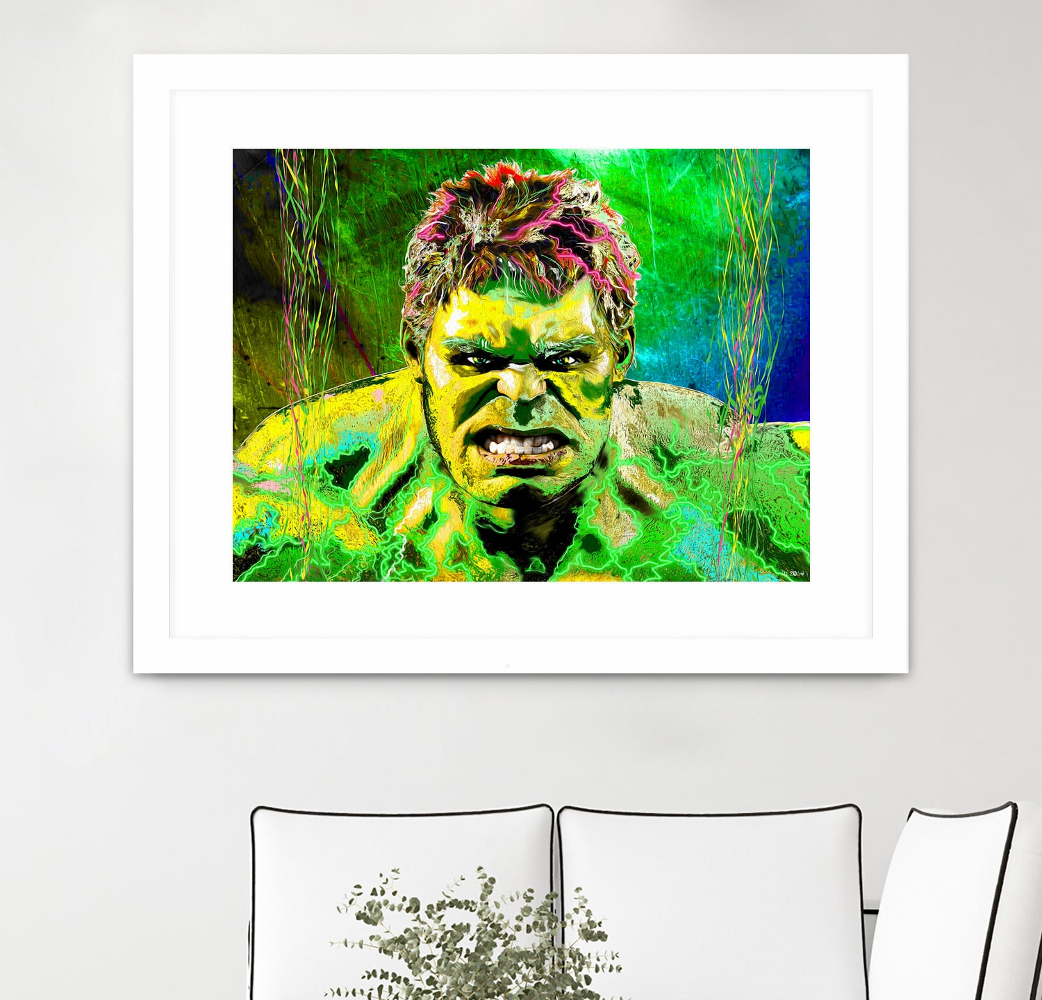 The Incredible Hulk by Daniel Janda on GIANT ART - fuchsia digital painting