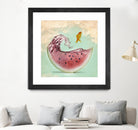 watermelon goldfish by Vin Zzep on GIANT ART - white digital painting