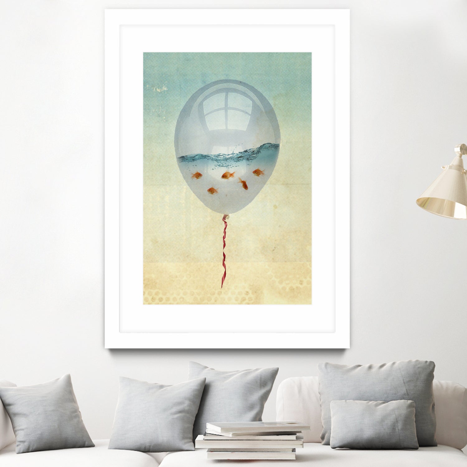 balloon fish by Vin Zzep on GIANT ART - white digital painting