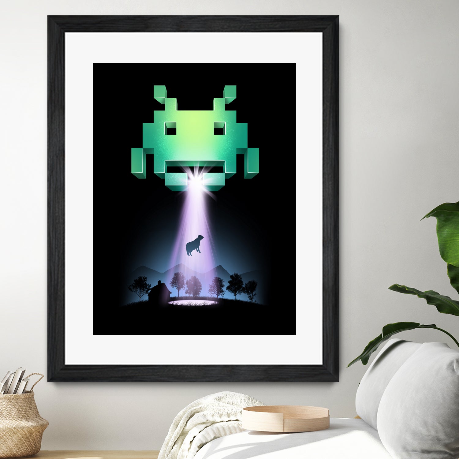 Space Invaders by Vincent Trinidad on GIANT ART - black digital painting