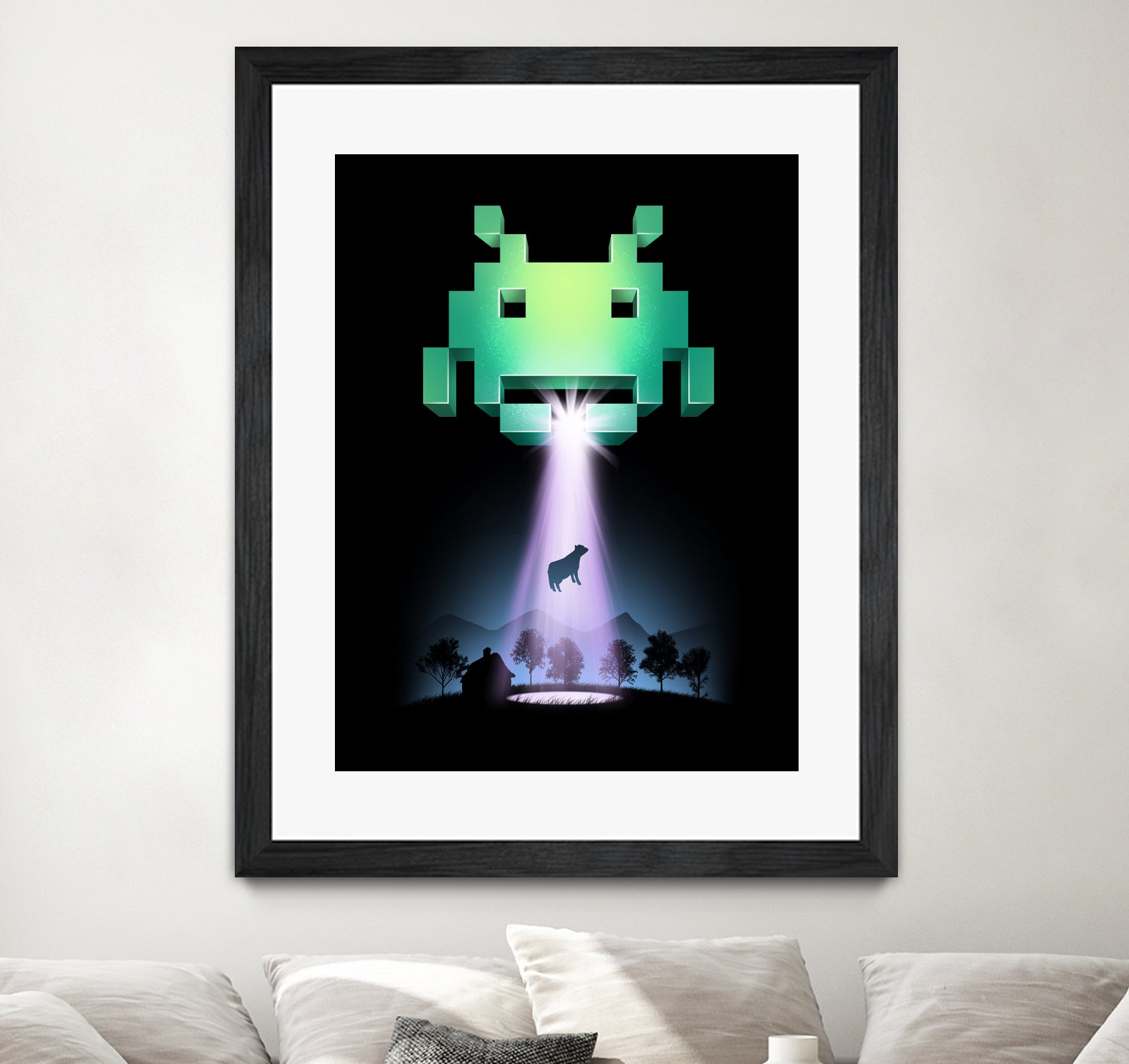 Space Invaders by Vincent Trinidad on GIANT ART - black digital painting