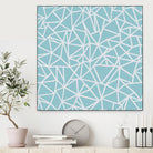 Abstract Outline Sky Blue by Emeline Tate-Robertson on GIANT ART - blue digital painting