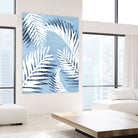 Tropical bliss - chambray blue by Gale Switzer on GIANT ART - blue digital drawing