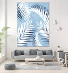 Tropical bliss - chambray blue by Gale Switzer on GIANT ART - blue digital drawing