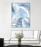 Tropical bliss - chambray blue by Gale Switzer on GIANT ART - blue digital drawing