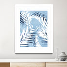 Tropical bliss - chambray blue by Gale Switzer on GIANT ART - blue digital drawing