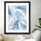 Tropical bliss - chambray blue by Gale Switzer on GIANT ART - blue digital drawing