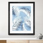 Tropical bliss - chambray blue by Gale Switzer on GIANT ART - blue digital drawing