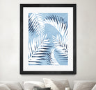 Tropical bliss - chambray blue by Gale Switzer on GIANT ART - blue digital drawing