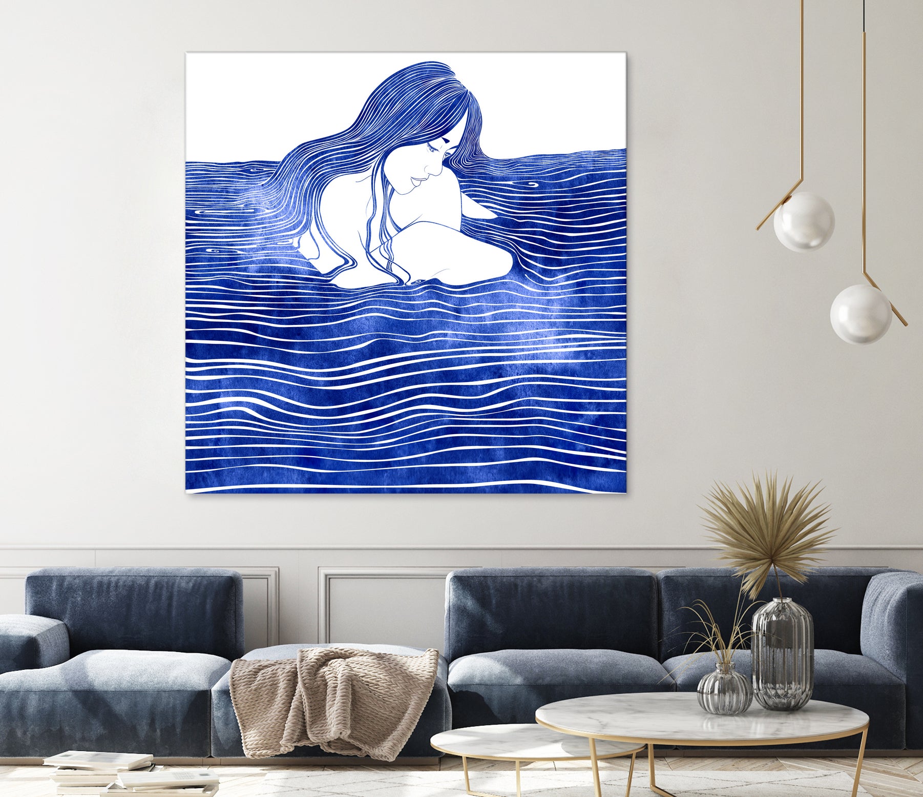 Nereid XXI by Stevyn Llewellyn on GIANT ART - blue digital painting