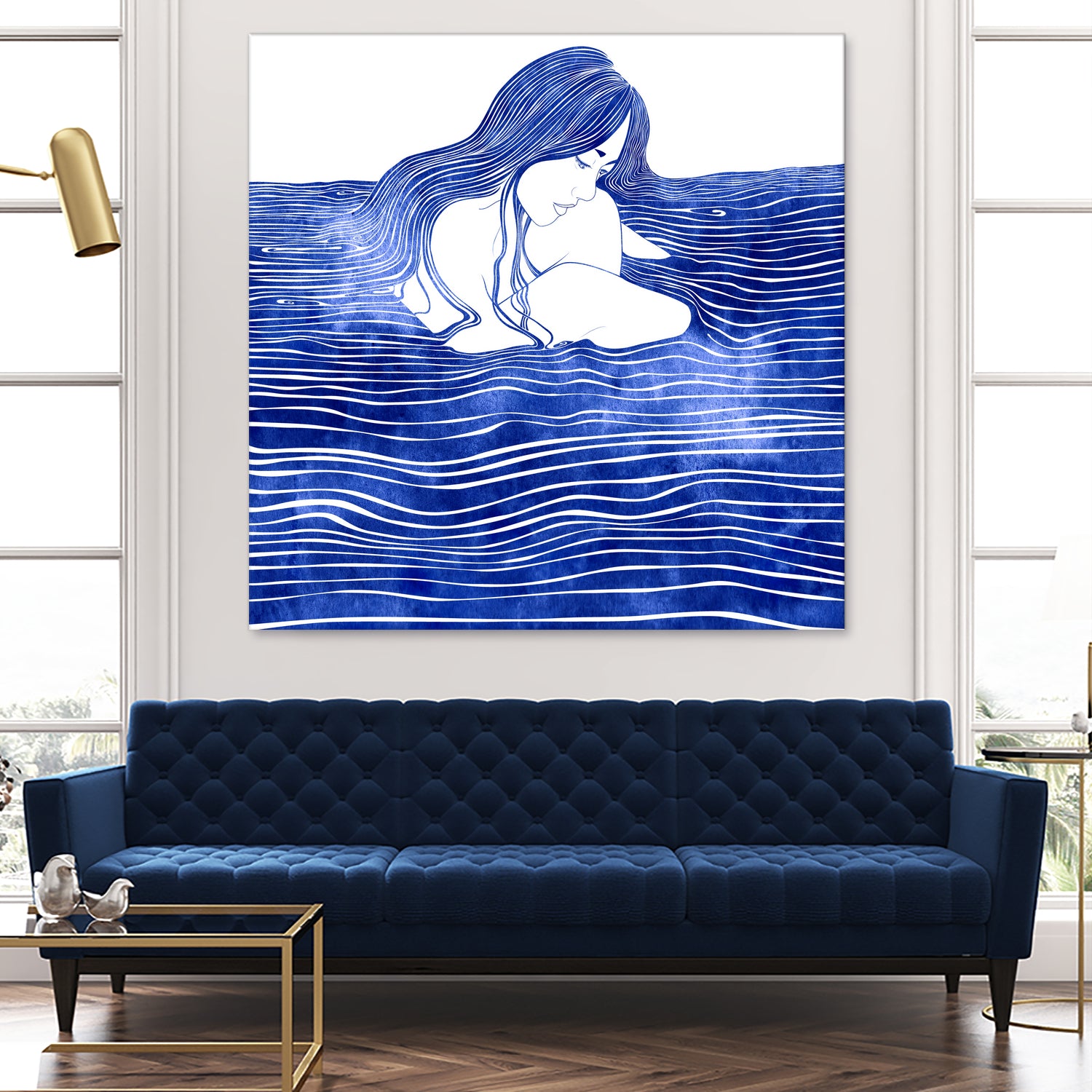 Nereid XXI by Stevyn Llewellyn on GIANT ART - blue digital painting