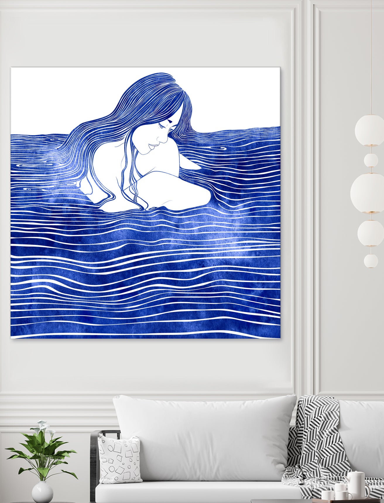 Nereid XXI by Stevyn Llewellyn on GIANT ART - blue digital painting