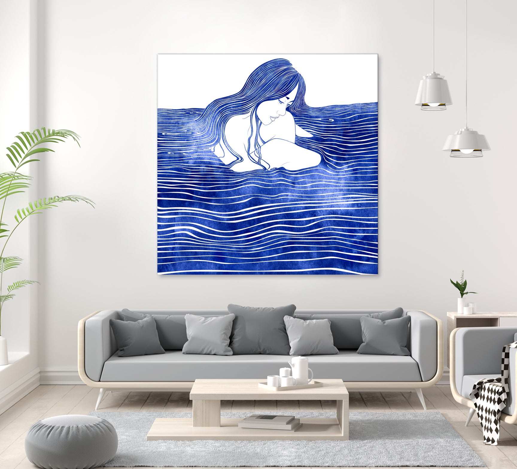 Nereid XXI by Stevyn Llewellyn on GIANT ART - blue digital painting