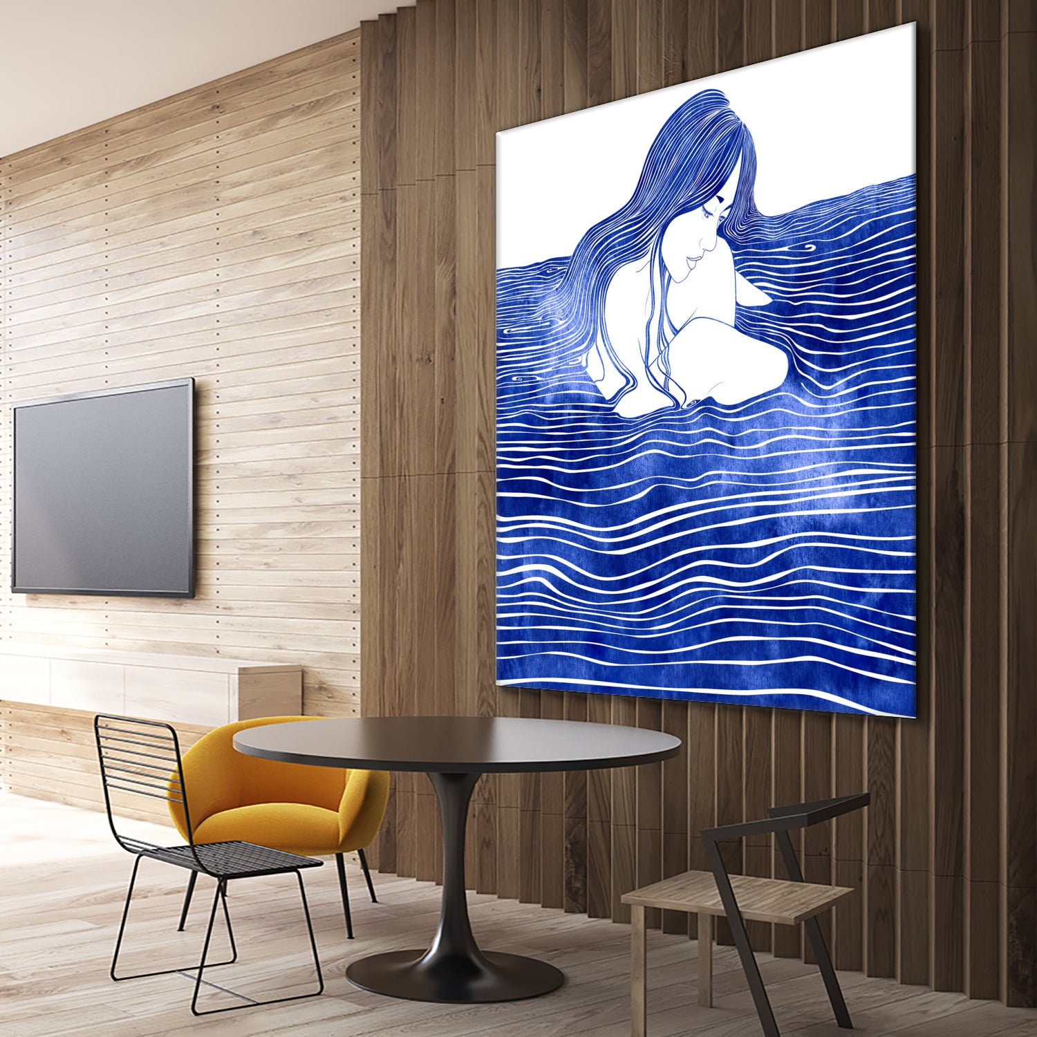 Nereid XXI by Stevyn Llewellyn on GIANT ART - blue digital painting