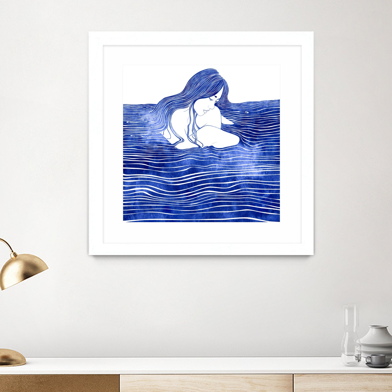 Nereid XXI by Stevyn Llewellyn on GIANT ART - blue digital painting