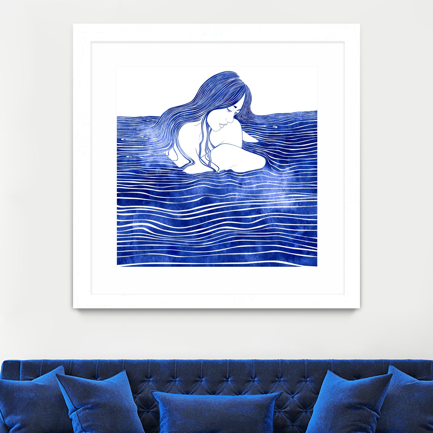 Nereid XXI by Stevyn Llewellyn on GIANT ART - blue digital painting