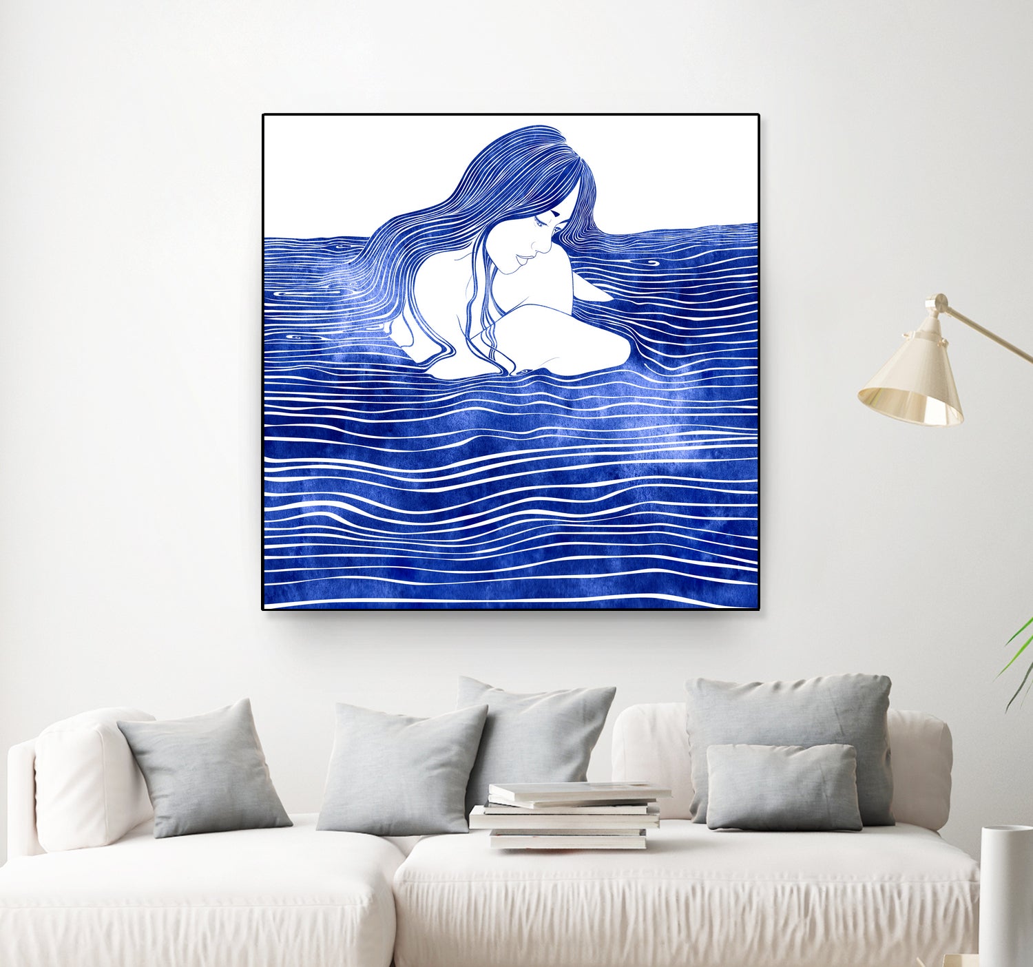 Nereid XXI by Stevyn Llewellyn on GIANT ART - blue digital painting