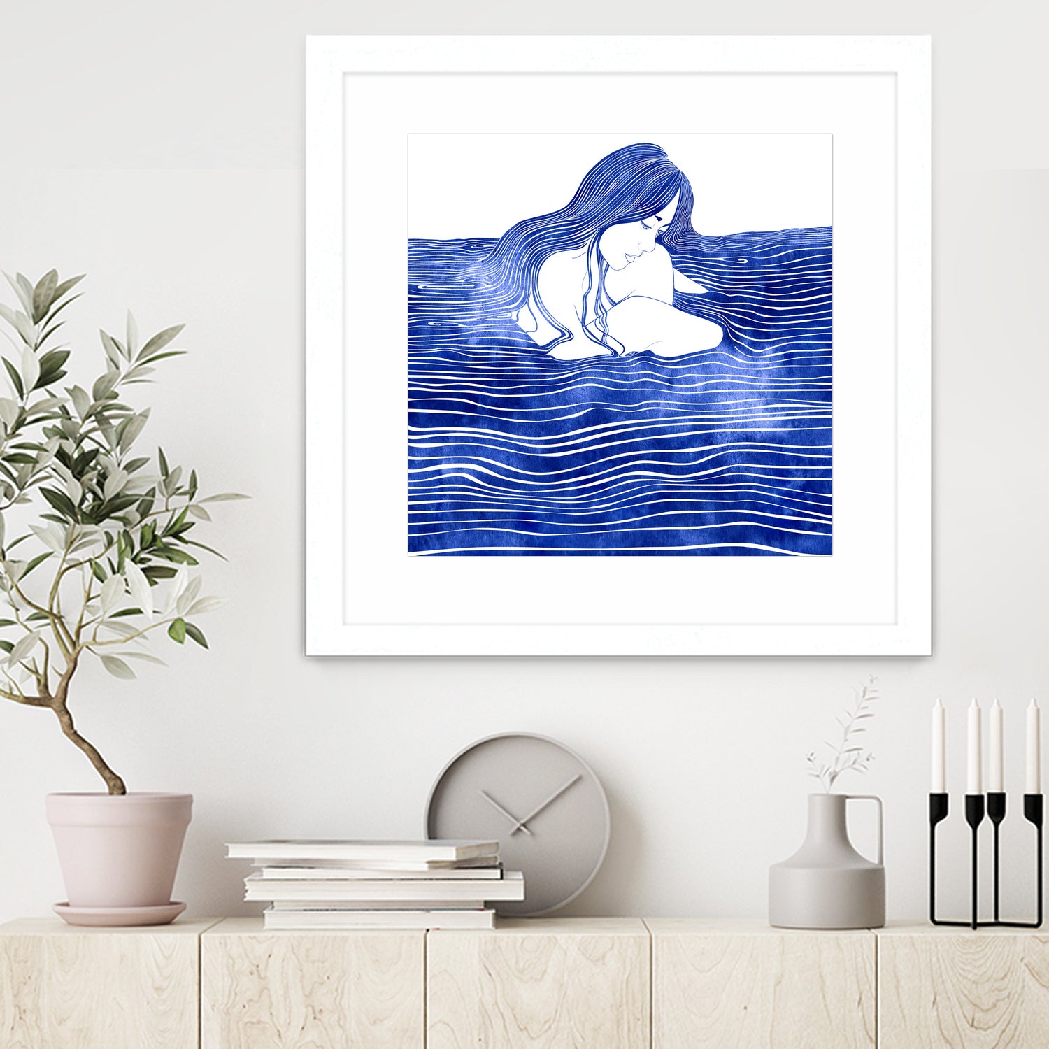 Nereid XXI by Stevyn Llewellyn on GIANT ART - blue digital painting