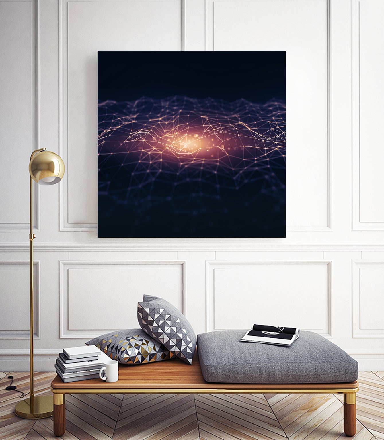 Low poly galaxy by Elena Voronina on GIANT ART - fuchsia 3d art