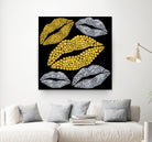 Luscious Lips In Gold And Silver by TheArtOf Vikki on GIANT ART - yellow digital painting