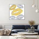 Luscious Lips In Gold And Silver by TheArtOf Vikki on GIANT ART - yellow digital painting