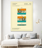 Cassette Patent - 1991 by Jazzberry Blue on GIANT ART - orange digital drawing