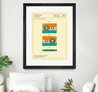 Cassette Patent - 1991 by Jazzberry Blue on GIANT ART - orange digital drawing