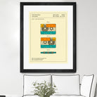 Cassette Patent - 1991 by Jazzberry Blue on GIANT ART - orange digital drawing