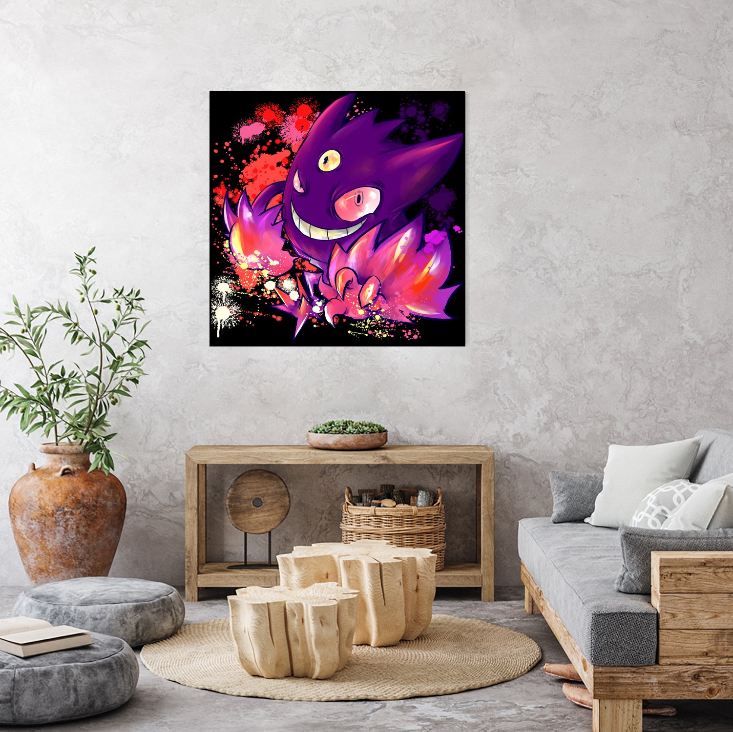 Mega Gengar by Victoria Fernández Bravo on GIANT ART - fuchsia digital drawing