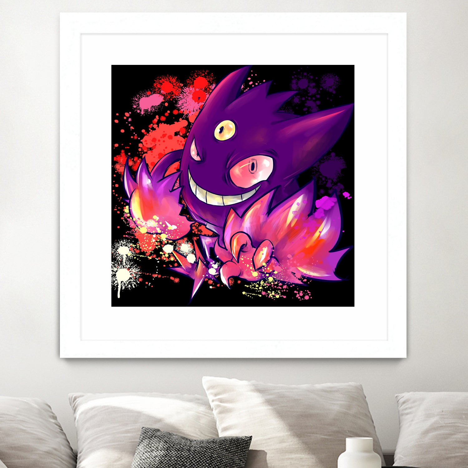 Mega Gengar by Victoria Fernández Bravo on GIANT ART - fuchsia digital drawing