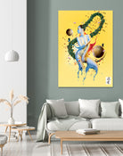Yellow move by Olivier Gros on GIANT ART - yellow digital painting
