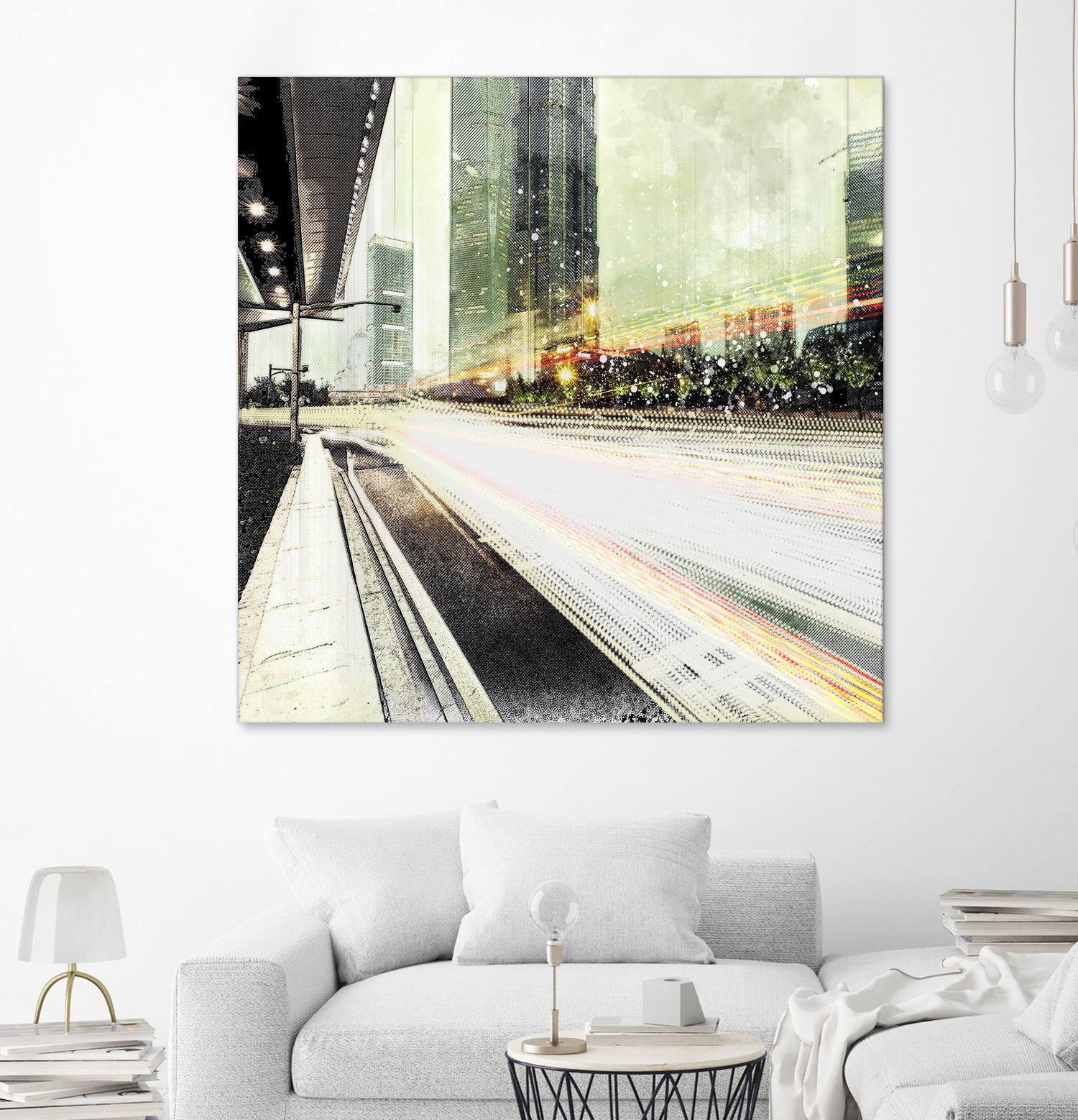 Tokyo Lights by Vin Zzep on GIANT ART - white digital painting