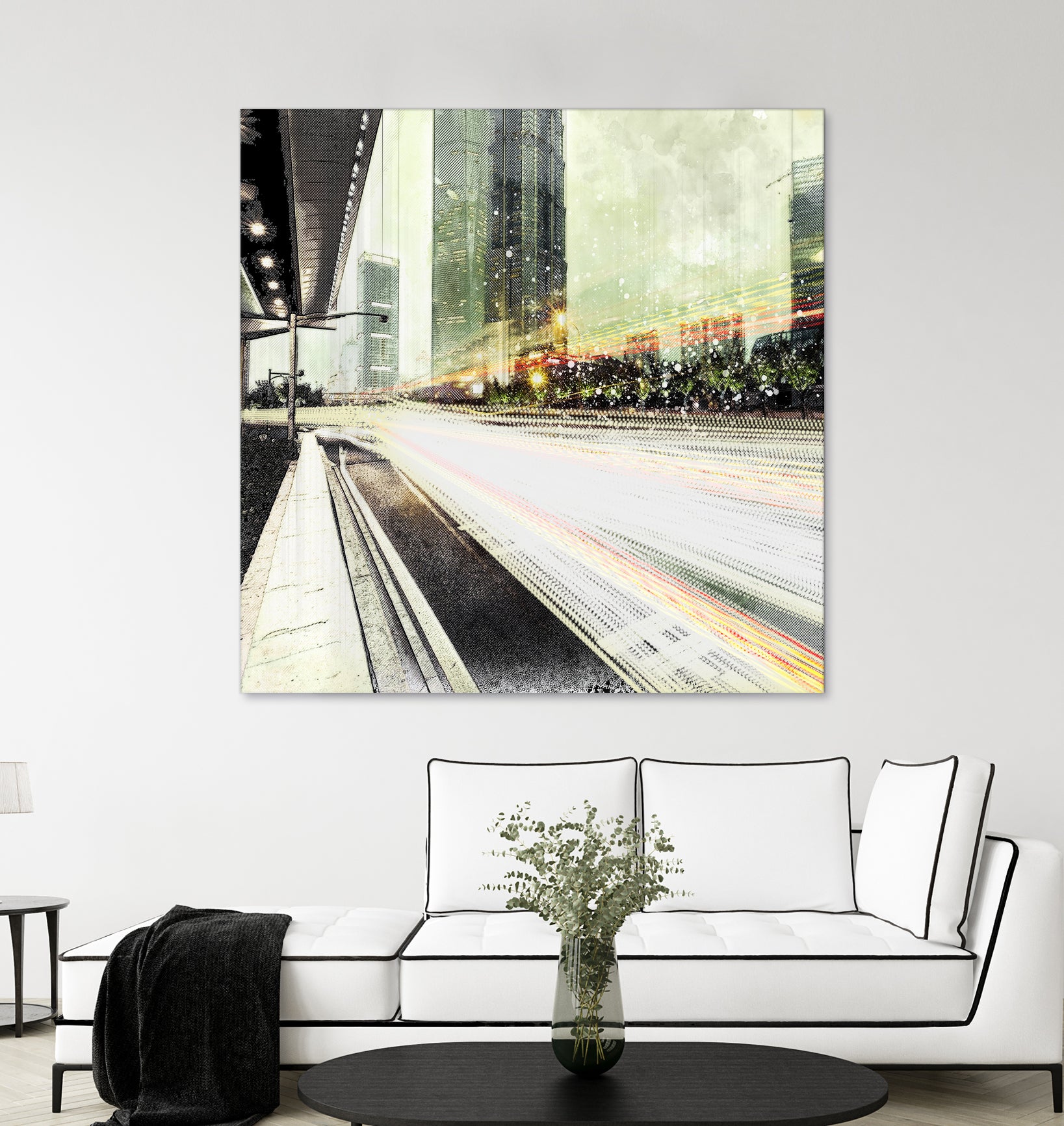 Tokyo Lights by Vin Zzep on GIANT ART - white digital painting